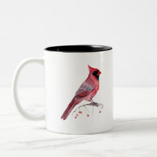 Tasse 2 Couleurs Red Cardinal Bird