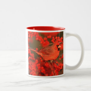 Tasse 2 Couleurs Red Northern Cardinal