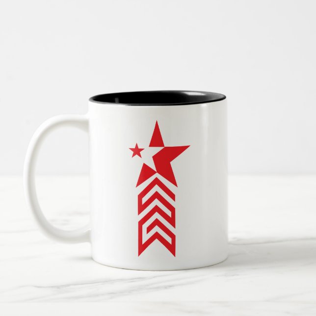Tasse 2 Couleurs Red Star with Chevron Arrows (Gauche)