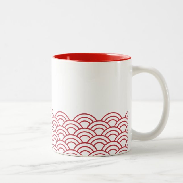 Tasse 2 Couleurs Red Waves "Seigaiha" WAGARA (Droit)