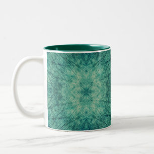 Tasse 2 Couleurs Reflet abstrait d'océan turquoise