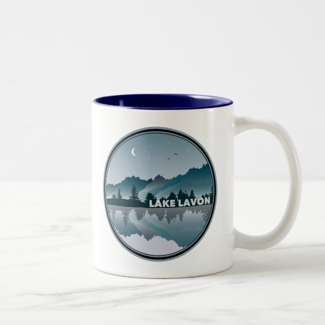 Tasse 2 Couleurs Réflexion du lac Lavon Texas (Droit)