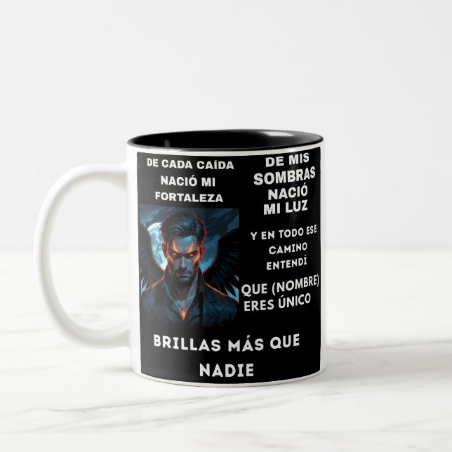 TASSE 2 COULEURS REGALO PERSONALIZADO (NOMBRE)TU BRILLAS (Gauche)