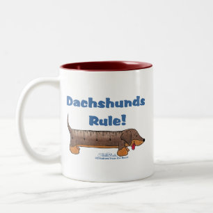 Tasse 2 Couleurs Règle Dachshunds