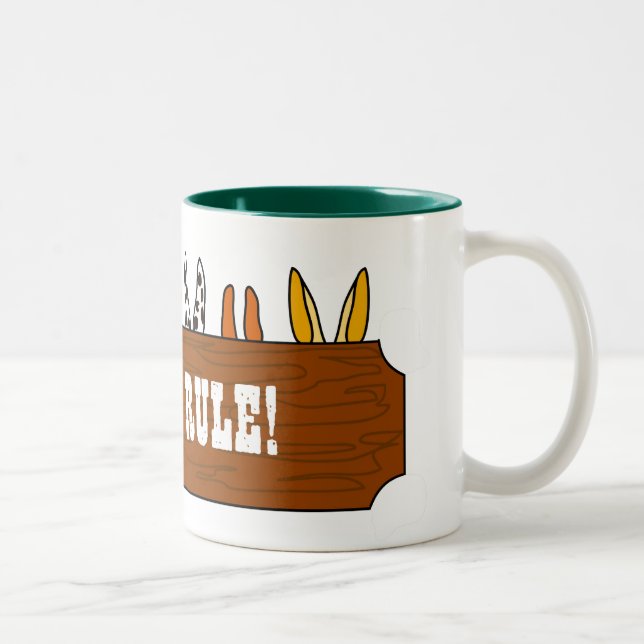 Tasse 2 Couleurs Règle de mules ! (Droit)