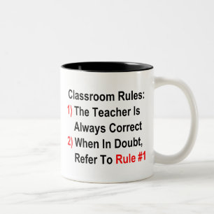 Tasse 2 Couleurs Règles de salle de classe