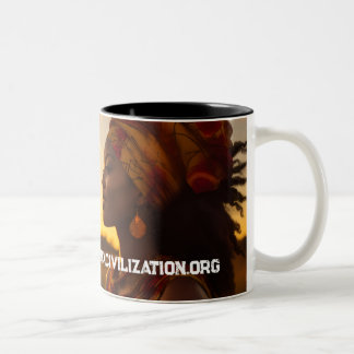 TASSE 2 COULEURS REINE AFRICAINE SUR LES PLAINS AFRICAINES