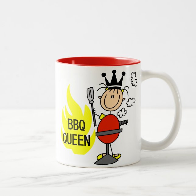Tasse 2 Couleurs Reine de BBQ (Droit)