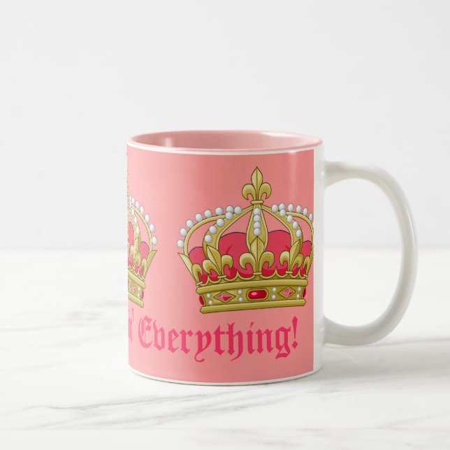Tasse 2 Couleurs Reine de tout ! (Droit)