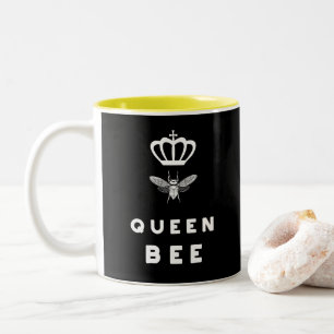 Tasse 2 Couleurs Reine des abeilles. Couronne. Énonciations