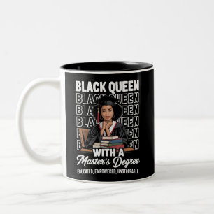 Tasse 2 Couleurs Reine Noire Diplômée Master Éduquée 
