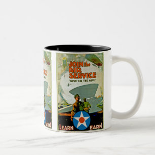 Tasse 2 Couleurs Rejoignez Le Service Aérien ~ Donnez Er Le Canon