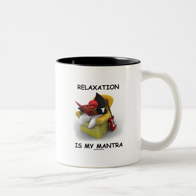Tasse 2 Couleurs Relaxation Est Mon Mantra (Java Duke Code) (Droit)