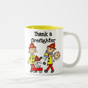 Tasse 2 Couleurs Remerciez un pompier