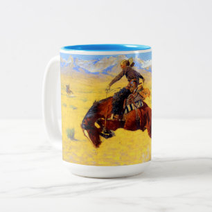 Tasse 2 Couleurs Remington Old West Horse et Cowboy