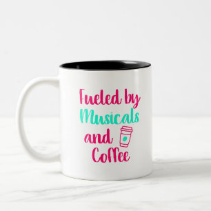 Tasse 2 Couleurs Rempli de combustible par des musicaux et citation