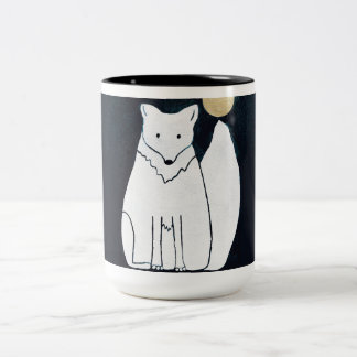 Tasse 2 Couleurs Renard arctique avec muqueuse en clair de lune