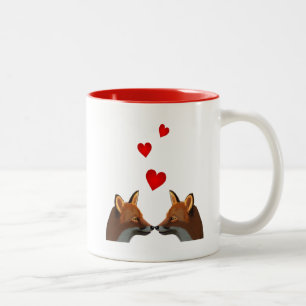 Tasse 2 Couleurs Renards dans l'amour