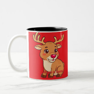 Tasse 2 Couleurs Renneau bébé