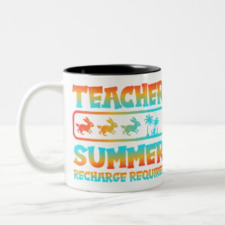 Tasse 2 Couleurs Reprise estivale de l'enseignant obligatoire Prêt 