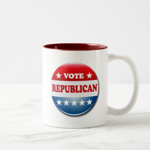 TASSE 2 COULEURS RÉPUBLICAIN DE VOTE