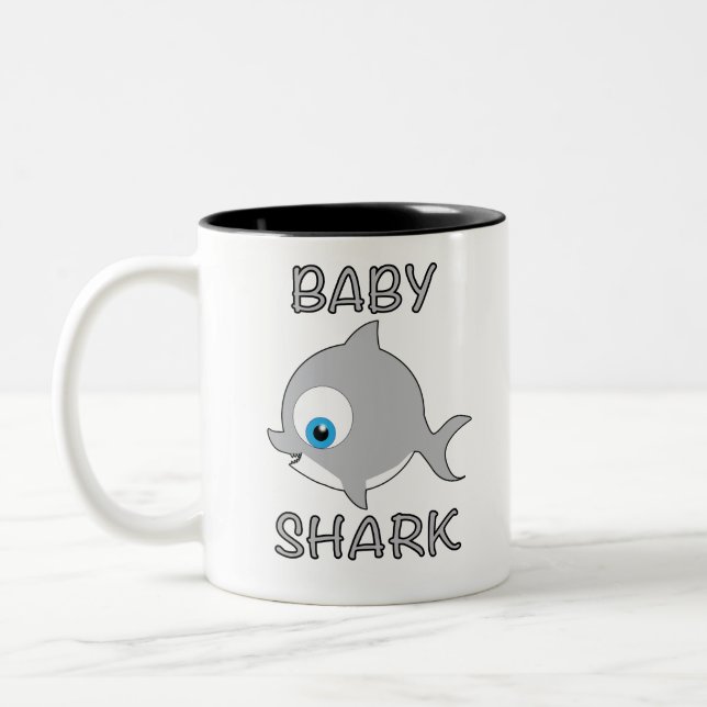 TASSE 2 COULEURS REQUIN DE BÉBÉ (Gauche)