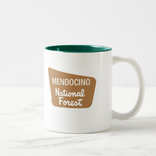 Tasse 2 Couleurs Réserve forestière de Mendocino (signe)