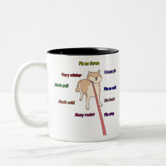 Tasse 2 Couleurs Résistance à Shiba inu