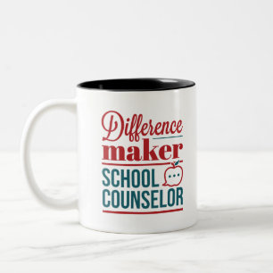 Tasse 2 Couleurs Responsable de la différence du conseiller scolair