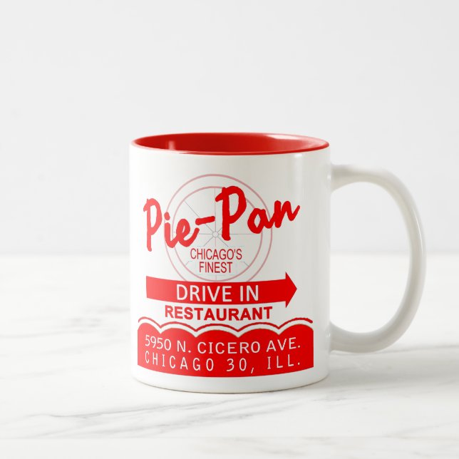 Tasse 2 Couleurs Restaurant Pie-Pan Drive-In, Chicago, Illinois (Droit)