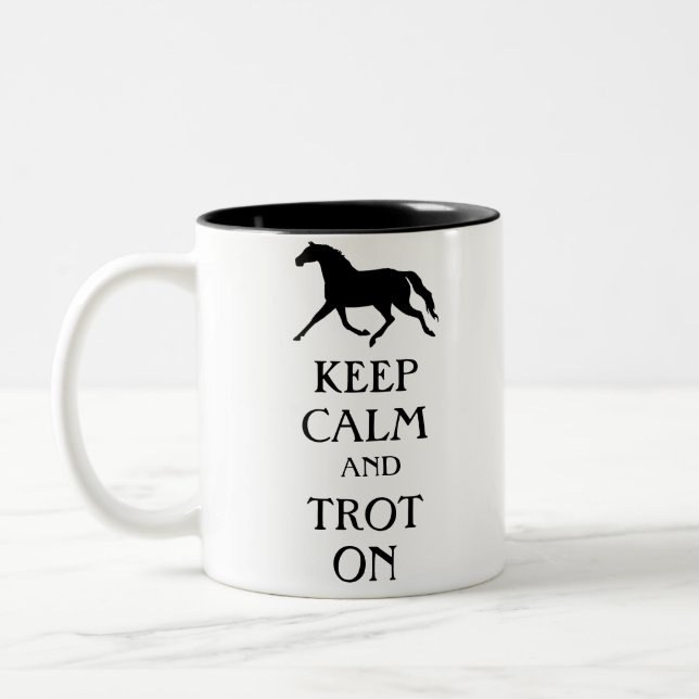 Tasse 2 Couleurs Restez au calme et à l'équitation (Gauche)