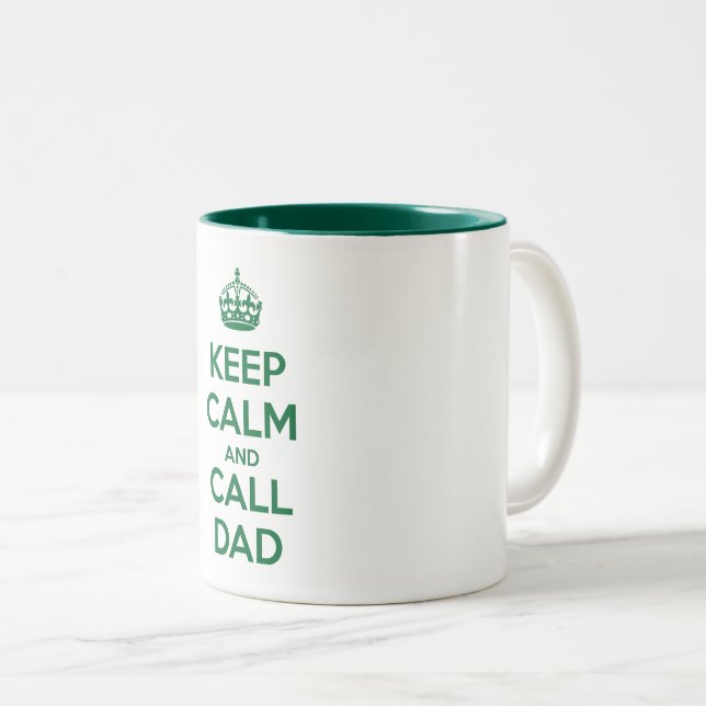 Tasse 2 Couleurs Restez calme et appelez papa (Devant droit)