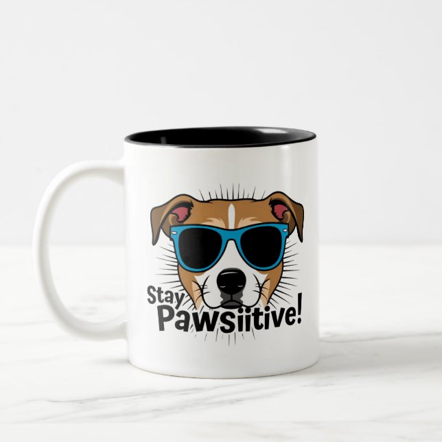 Tasse 2 Couleurs Restez la Musique Pawsitive (Gauche)