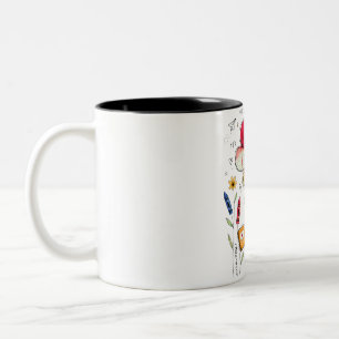 Tasse 2 Couleurs Retour à l'école 2026 2027 Floral Enseignant pour