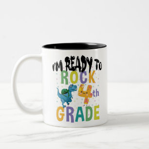 Tasse 2 Couleurs Retour à l'école Je suis prêt à rocher 4e année Di