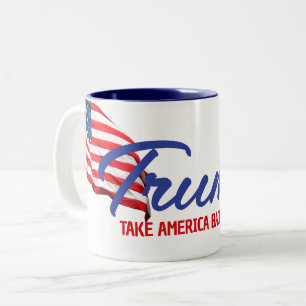 Tasse 2 Couleurs RETOUR DE L'AMÉRIQUE Texte de Trump