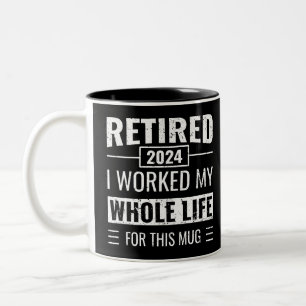 Tasse 2 Couleurs Retraite 2024 Dons Amusants Officiellement Retrait