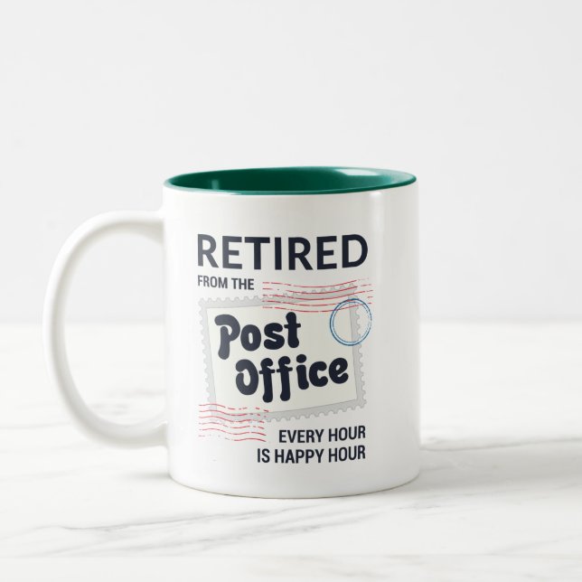 Tasse 2 Couleurs Retraite des travailleurs de la poste Mailman Funn (Gauche)