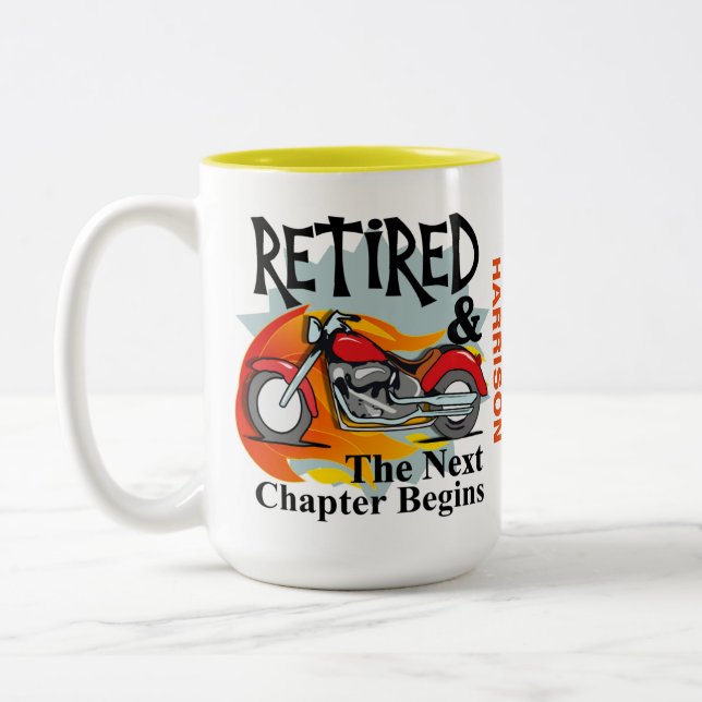 Tasse 2 Couleurs Retraite Drôle Vélos Drôle Dire (Gauche)