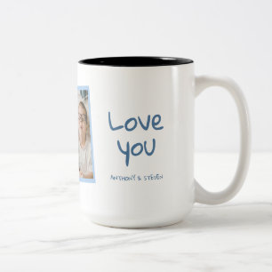 Tasse 2 Couleurs Rétro Blue Sunshine Meilleure Maman Personnalisée 