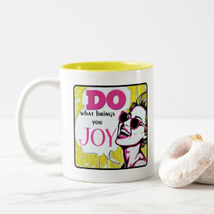 Tasse 2 Couleurs Retro Chic : Citation Vintage Pop Art Inspirationa