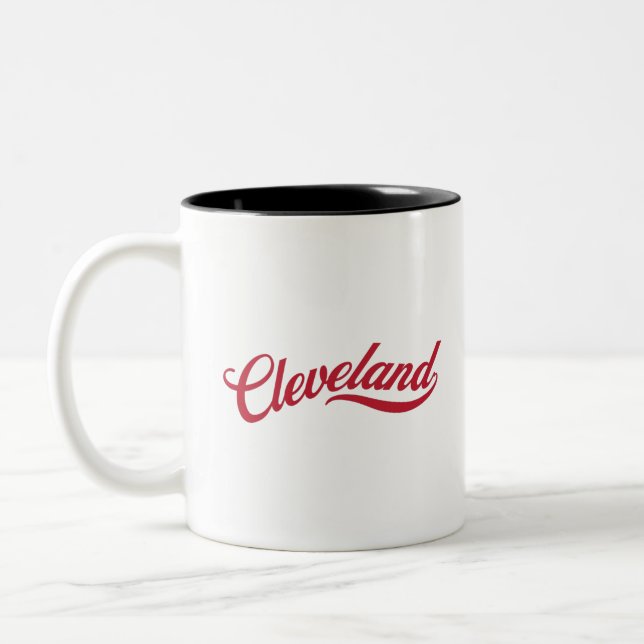 Tasse 2 Couleurs Retro Cleveland (Gauche)