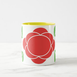 Tasse 2 Couleurs rétro moderne en rouge, vert