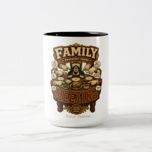Tasse 2 Couleurs Réunion de famille personnalisée drôle de réunion