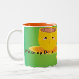 Tasse 2 Couleurs Réveillez votre cher thé imprimé ou café Elegant M