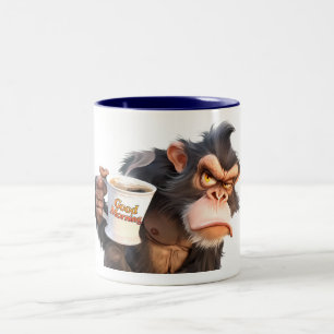 Tasse 2 Couleurs Réveillez-vous et partez en avant : Bon café du ma