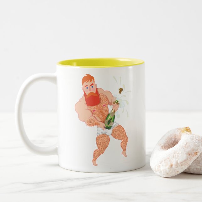 Tasse 2 Couleurs Réveillon 2018 (Avec donut)