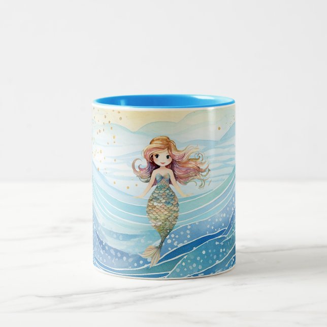 Tasse 2 Couleurs Rêves de sirènes pour filles (Centre)