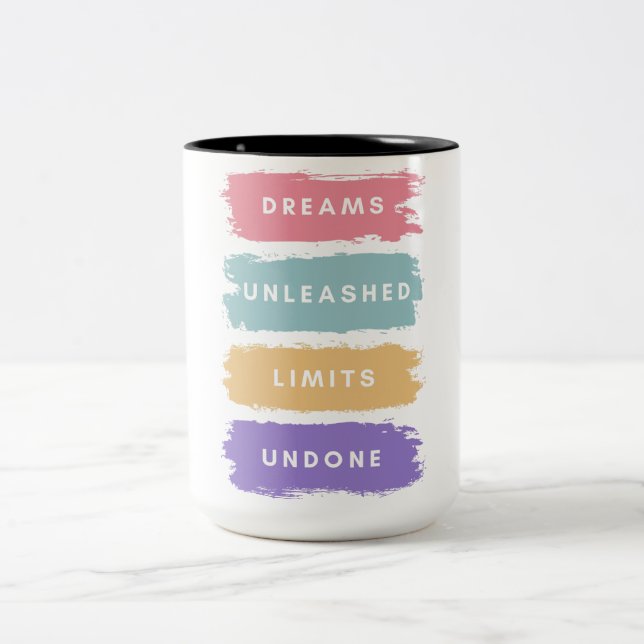 Tasse 2 Couleurs Rêves libérés, limites annulées (Centre)