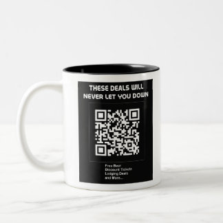 Tasse 2 Couleurs Rickroll QR code